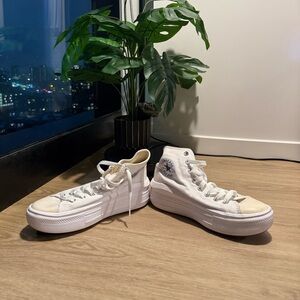 Converse Cream High-Top Sneakers